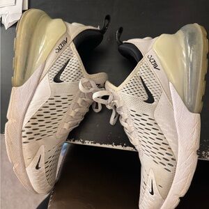 Nike Air Max 270 White, Gray and Black Sneakers